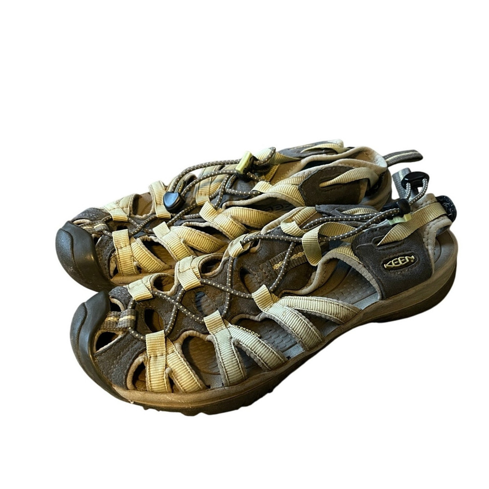 Keen Womans 7.5 Whisper Hiking Sandals $120 Water Shoes Camping Outdoors Green - Picture 3 of 5